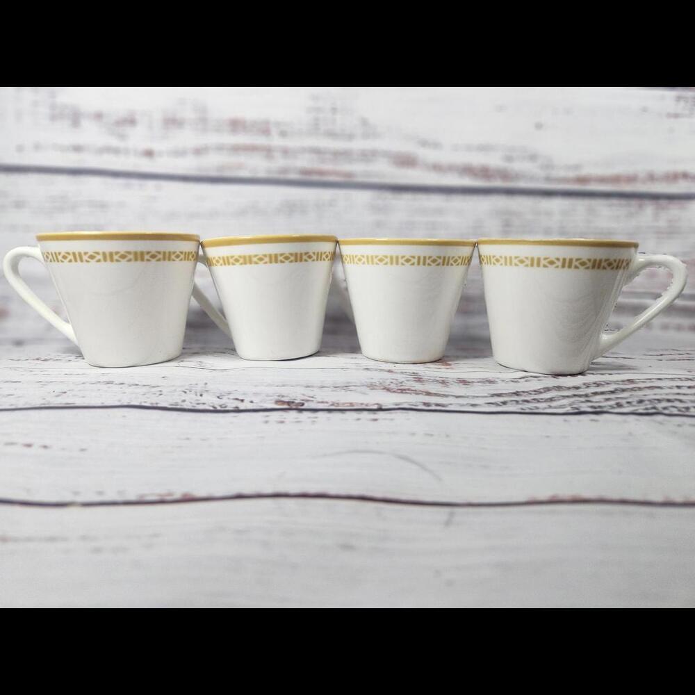 Vintage syracuse China Syralite Honey Comb Coffee Cups Set Of 4